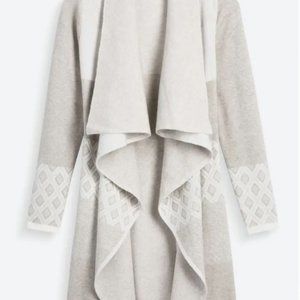 Chiana Graphic Open Drape Cardigan Sweater